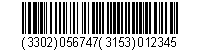 A GS1-128 barcode with Gross Weight and Product Volume