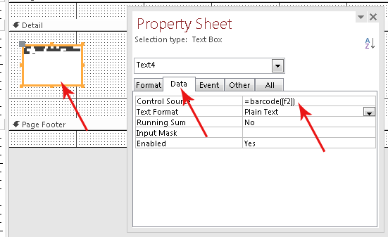 Setting up the data source for barcode generator