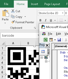Testing barcode fonts in Excel