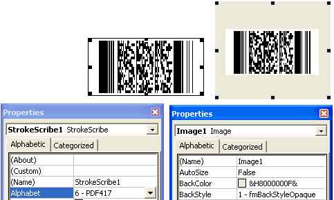 Copying the barcode into a picture frame in VB
