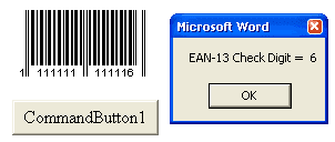 Check digit calculation example
