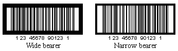 Different bearer width settings for ITF-14 barcode