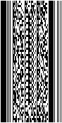 A PDF417 barcode with the symbol aspect ratio of 1:2