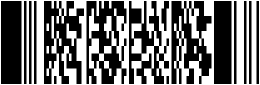 A PDF417 barcode with the symbol aspect ratio of 3:1