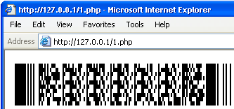 PDF417 barcode generated by php